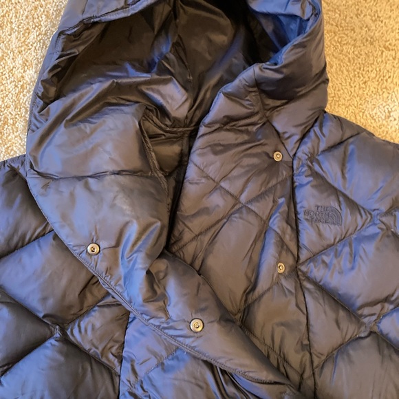 The Northface Far Northern Quilted Puffer Capelet EUC Rich Navy XS - Picture 6 of 16
